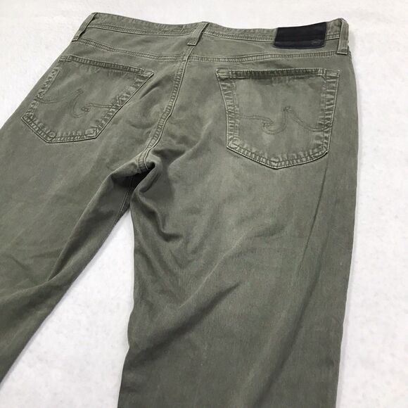 ADRIANO GOLDSCHMIED Graduate Jean Men 34x34 (36x26 hemmed) Olive Green Tailored - Picture 8 of 16